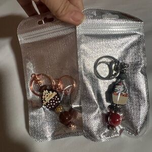 Cupcake Keychains with Charms